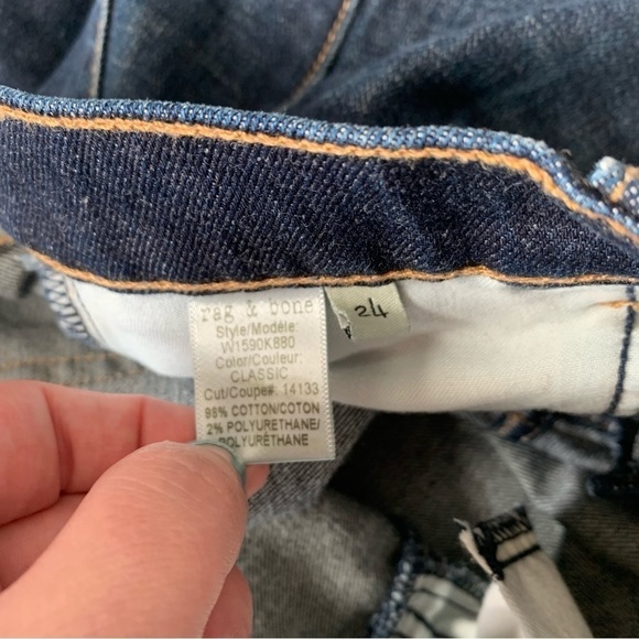 Rag & Bone The Dre Jeans in color Classic. Slim fit low rise - Picture 11 of 13